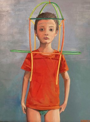 Portrait of a boy, 40x50 cm, 2023, acrylic on canvas